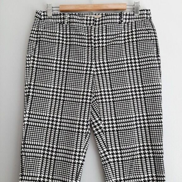 MICHAEL Michael Kors Black and White Plaid Cropped Pants - Picture 6 of 13